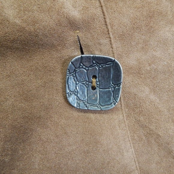 IC By Connie K Womens Tan Suede Jacket Asymmetrical Lagenlook Size XXL - Picture 3 of 10